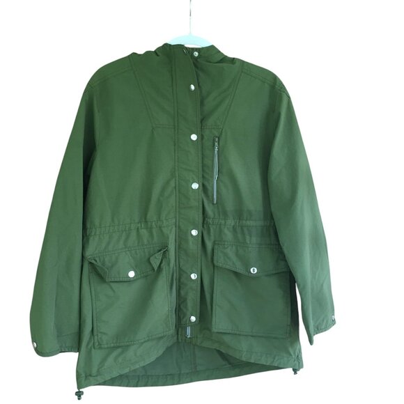 J. Crew Relaxed Perfect Lightweight Jacket Womens Size Medium Green Cotton Blend - Picture 1 of 14